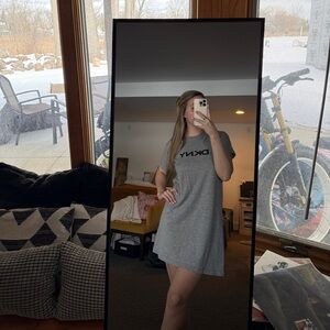 DKNY Heather Gray Cotton Blend Dress